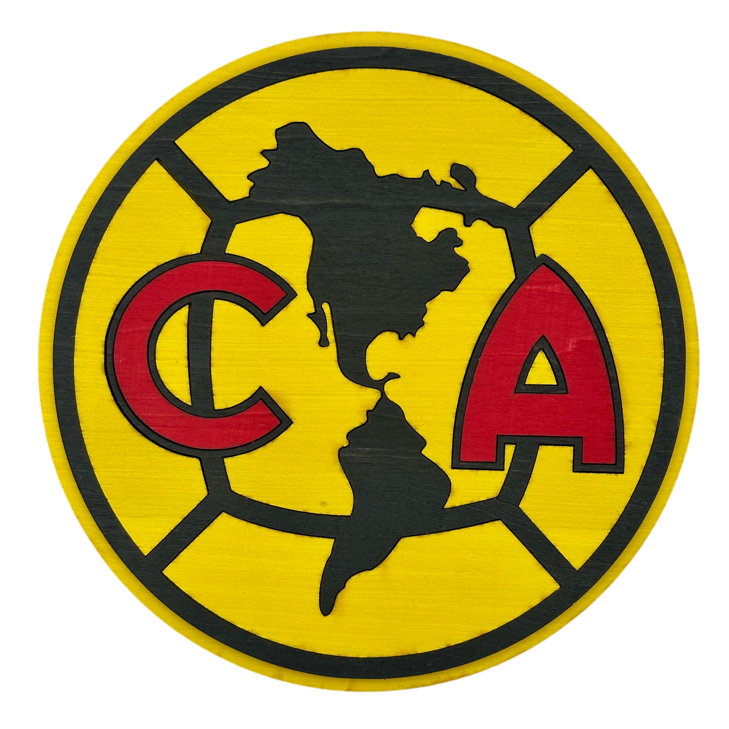 Wooden Fútbol Crest Wall Decor