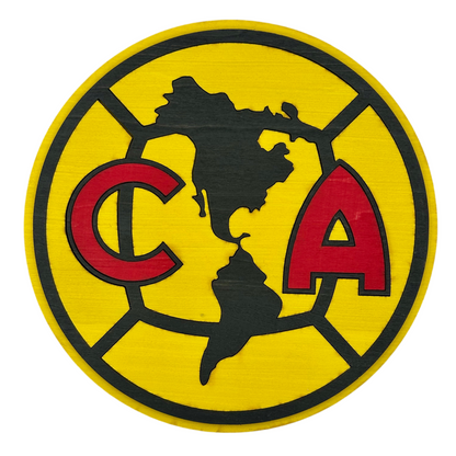 Wooden Fútbol Crest Wall Decor