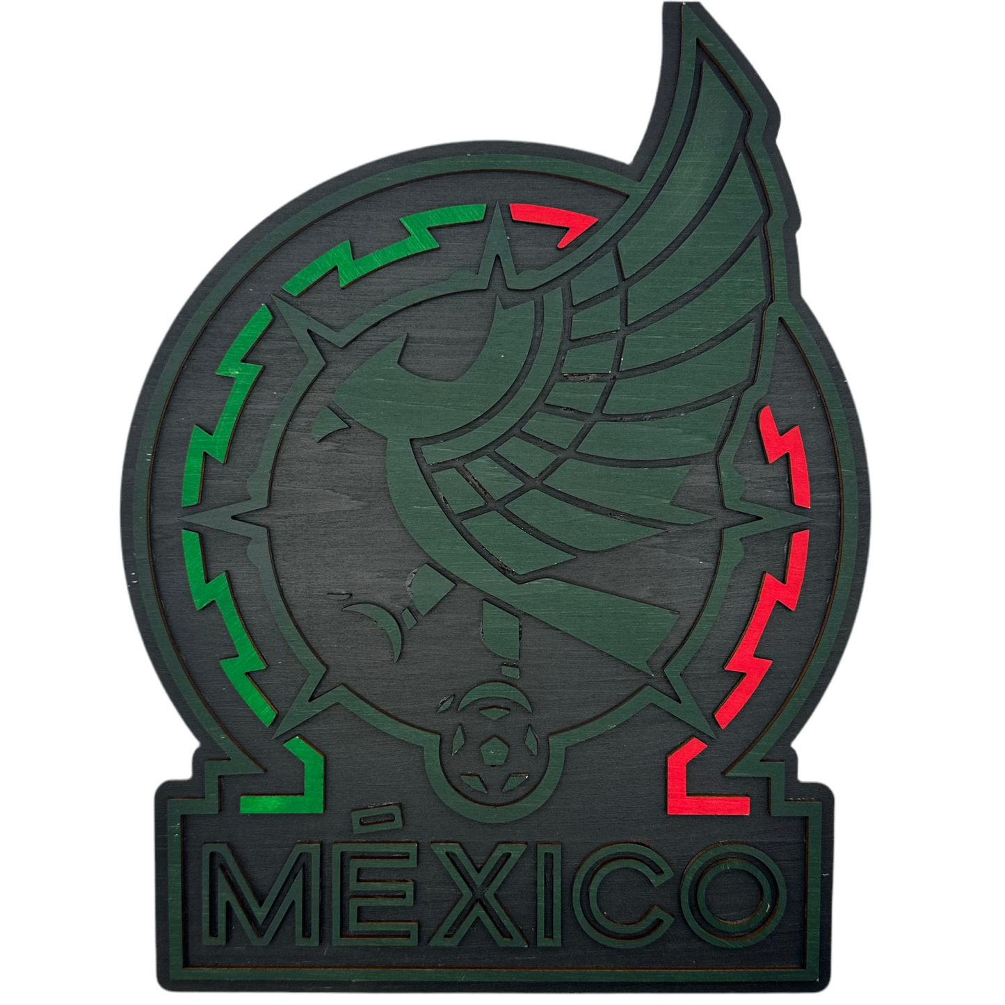 Wooden Fútbol Crest Wall Decor