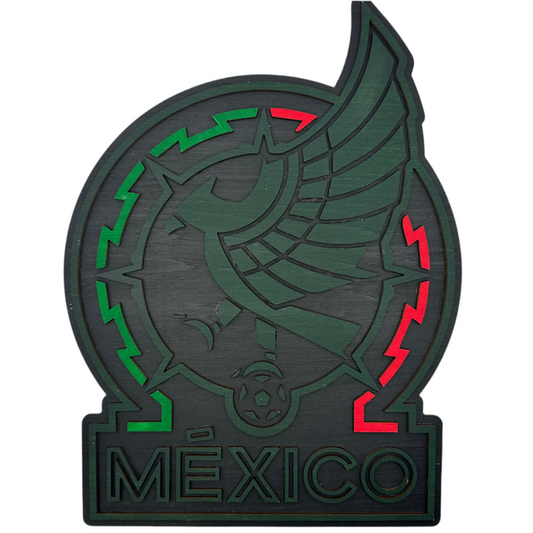 Wooden Fútbol Crest Wall Decor