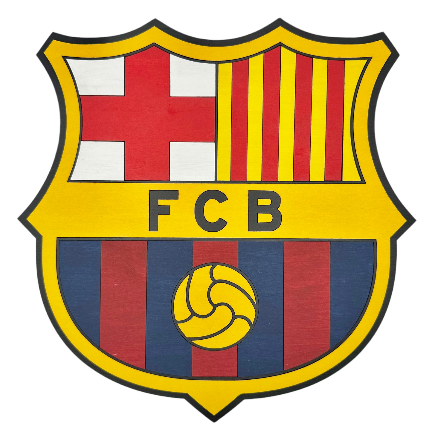 Wooden Fútbol Crest Wall Decor